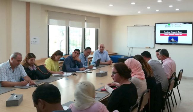Presentation of a promotional event on Tunisian organic products, Tunis, Tunisia
